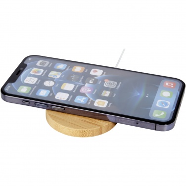 Logotrade promotional gifts photo of: Atra 10W bamboo magnetic wireless charging pad