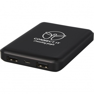 Logo trade promotional gifts picture of: Gleam 5000 mAh ultra slim light-up power bank