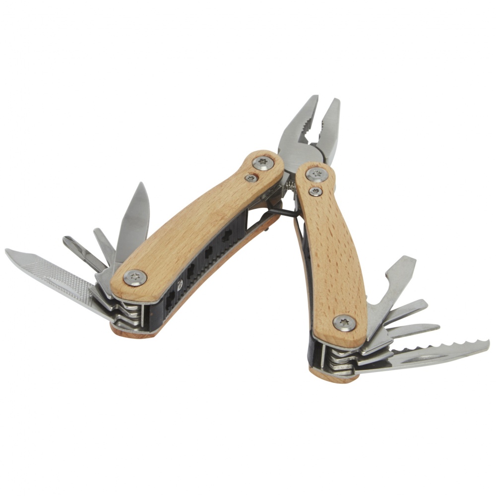 Logotrade advertising products photo of: Anderson 12-function medium wooden multi-tool