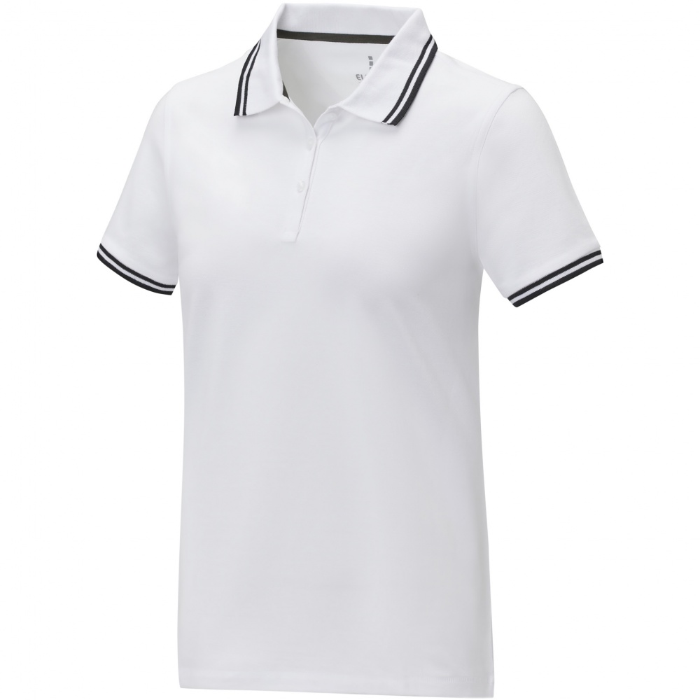 Logo trade promotional merchandise photo of: Amarago short sleeve women's tipping polo