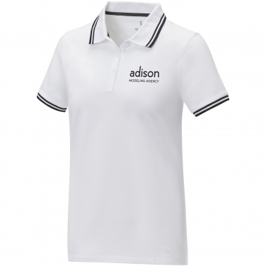 Logo trade promotional gift photo of: Amarago short sleeve women's tipping polo