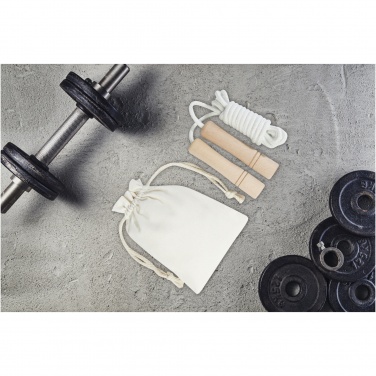 Logotrade promotional gift picture of: Denise wooden skipping rope in cotton pouch