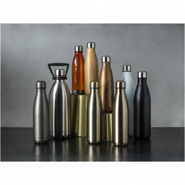 Logo trade promotional giveaways picture of: Cove 500 ml vacuum insulated stainless steel bottle with wood print