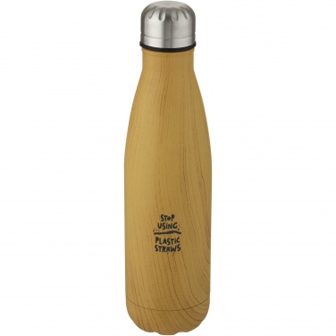 Logotrade promotional merchandise picture of: Cove 500 ml vacuum insulated stainless steel bottle with wood print