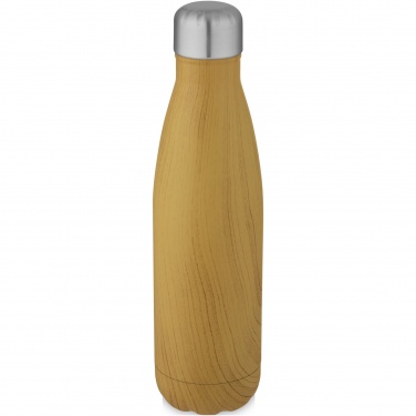 Logotrade promotional item image of: Cove 500 ml vacuum insulated stainless steel bottle with wood print