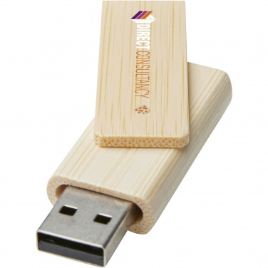 Logo trade promotional gifts image of: Rotate 16GB bamboo USB flash drive