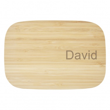 Logo trade advertising product photo of: Tite stainless steel lunch box with bamboo lid