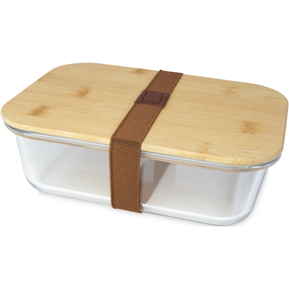 Logotrade promotional giveaway image of: Roby glass lunch box with bamboo lid