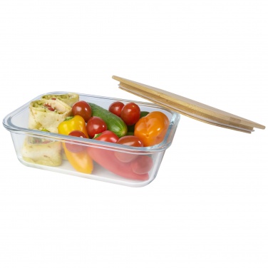 Logotrade promotional items photo of: Roby glass lunch box with bamboo lid