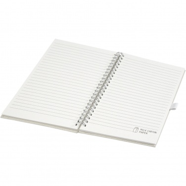 Logo trade promotional gifts image of: Dairy Dream A5 size reference recycled milk cartons spiral notebook