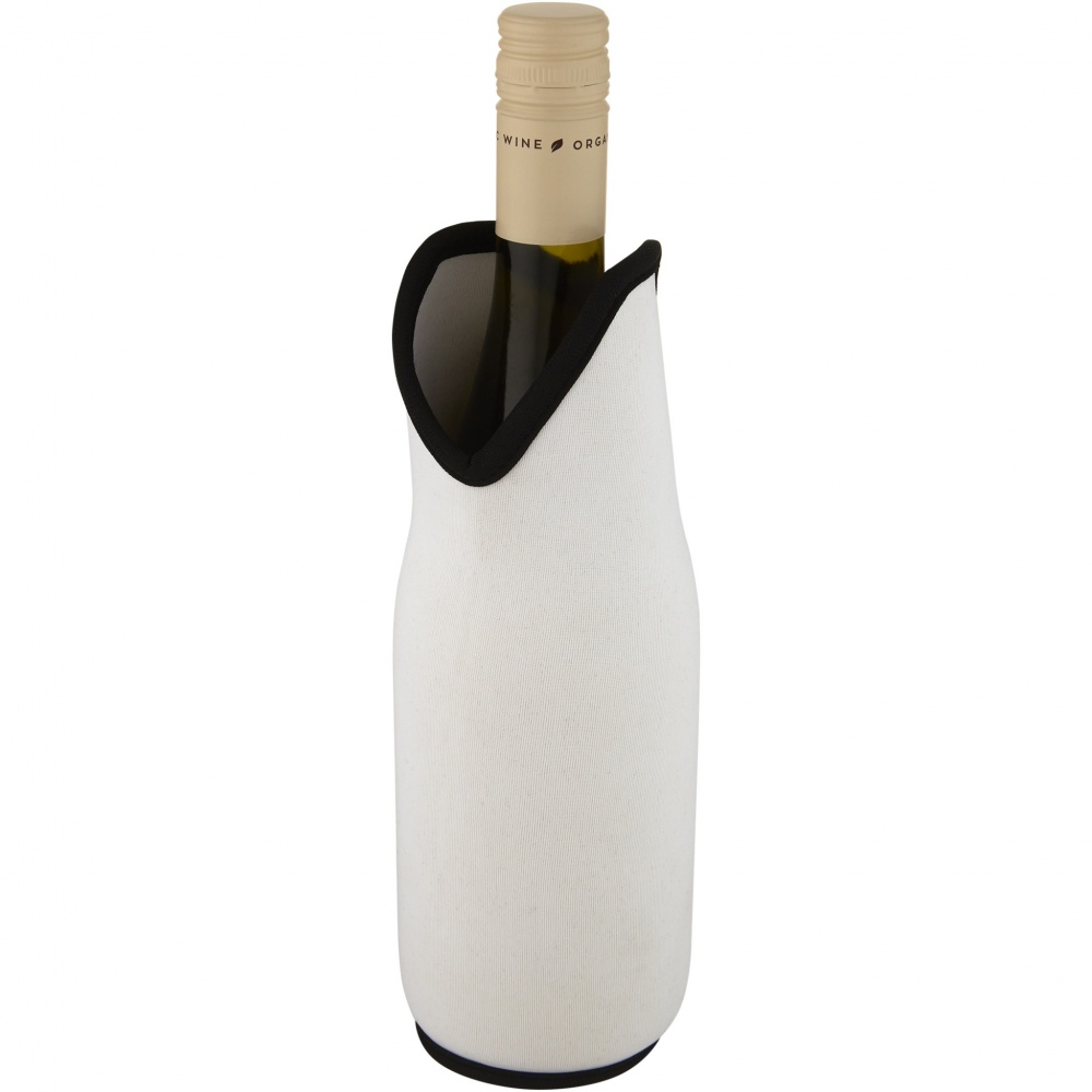 Logo trade corporate gifts picture of: Noun recycled neoprene wine sleeve holder