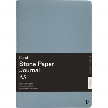 Logo trade promotional giveaways picture of: Karst® A5 stone paper journal twin pack