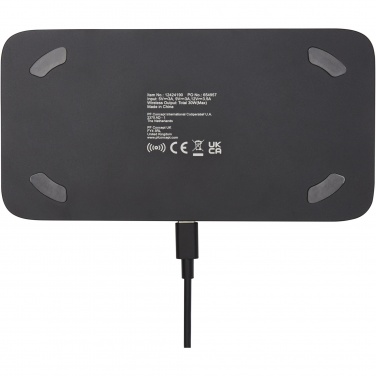 Logo trade advertising products image of: Hybrid 15W premium dual wireless charging pad