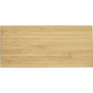 Logo trade advertising products picture of: Minata bamboo wireless charger with clock