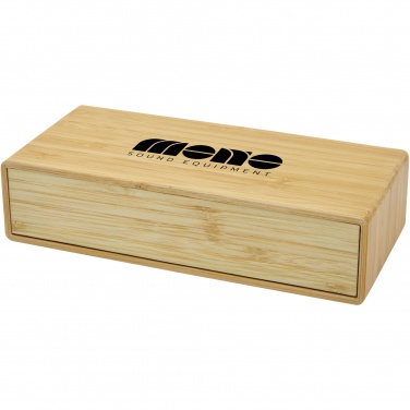 Logotrade promotional items photo of: Minata bamboo wireless charger with clock