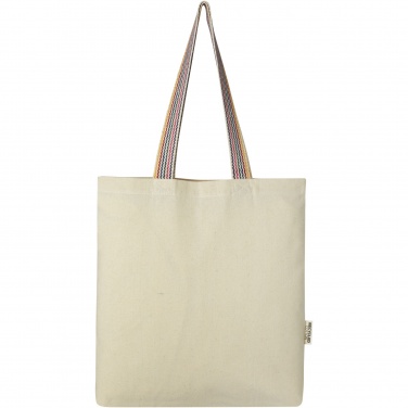 Logo trade business gifts image of: Rainbow 180 g/m² recycled cotton tote bag 5L