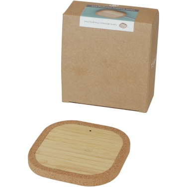 Logo trade promotional giveaway photo of: Cerris 15W cork wireless charging pad