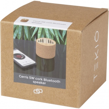 Logo trade promotional gifts picture of: Cerris 5W cork Bluetooth® speaker