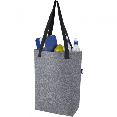 Logo trade promotional giveaways image of: Felta GRS recycled felt tote bag with wide bottom 12L