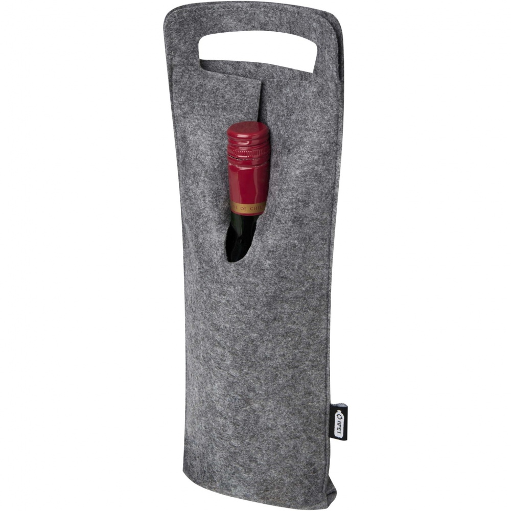 Logo trade promotional item photo of: Felta 75 cl GRS recycled felt wine bag