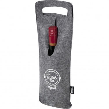 Logo trade corporate gifts picture of: Felta 75 cl GRS recycled felt wine bag