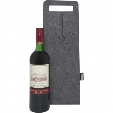 Logo trade promotional merchandise image of: Felta 75 cl GRS recycled felt wine bag