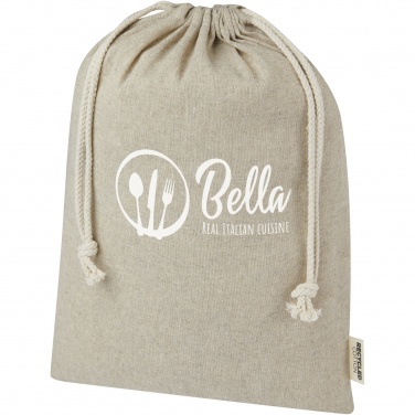 Logo trade promotional item photo of: Pheebs 150 g/m² GRS recycled cotton gift bag large 4L