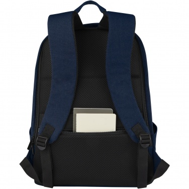 Logo trade advertising products image of: Joey 15.6" GRS recycled canvas anti-theft laptop backpack 18L