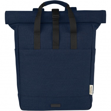 Logo trade promotional merchandise image of: Joey 15” GRS recycled canvas rolltop laptop backpack 15L