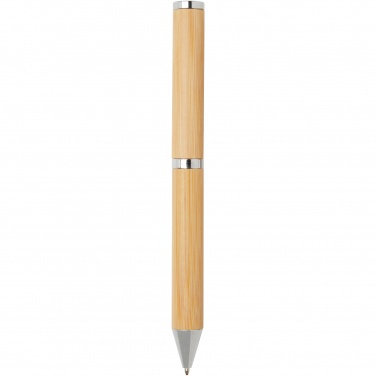 Logo trade advertising product photo of: Apolys bamboo ballpoint and rollerball pen gift set 