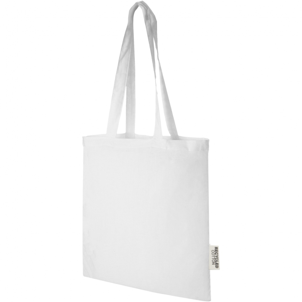 Logo trade advertising products image of: Madras 140 g/m2 GRS recycled cotton tote bag 7L