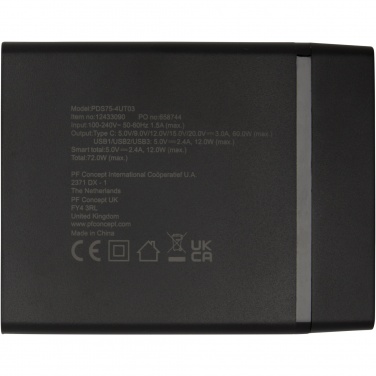 Logo trade promotional products image of: ADAPT 72W recycled plastic PD power station