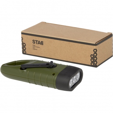 Logotrade advertising products photo of: Helios recycled plastic solar dynamo flashlight with carabiner