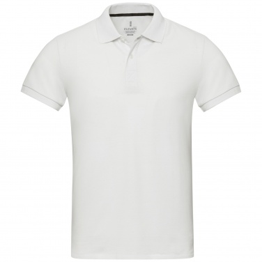 Logo trade promotional giveaways image of: Emerald short sleeve unisex Aware™ recycled polo