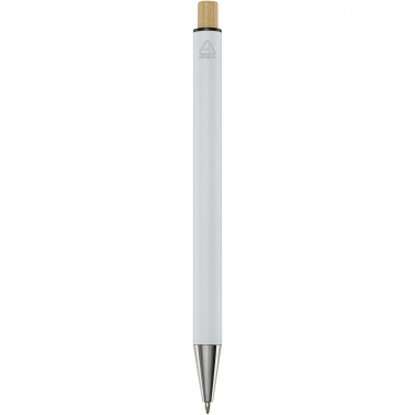 Logo trade promotional gifts image of: Cyrus recycled aluminium ballpoint pen (blue ink)