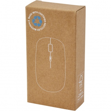 Logo trade advertising products image of: Menlo RCS recycled plastic wireless mouse 