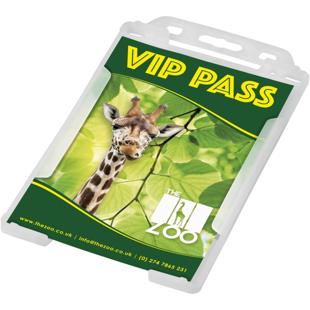 Logo trade advertising products picture of: Pierre recycled plastic card holder 