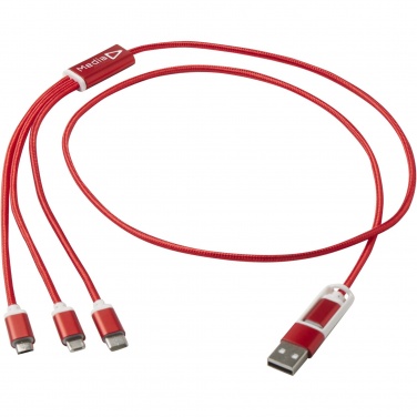 Logo trade advertising products image of: Versatile 5-1 recycled aluminium charging cable