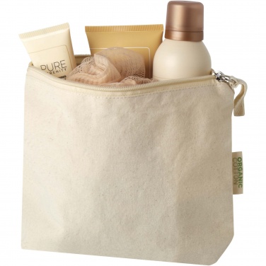 Logo trade corporate gifts image of: Orissa 180 g/m² organic toiletry bag 1L