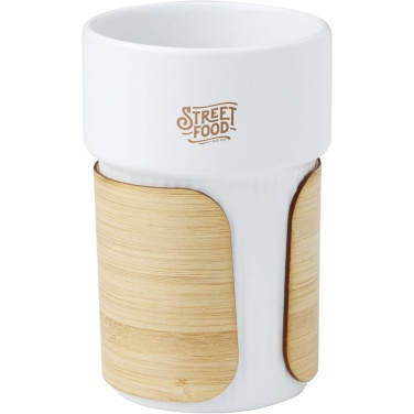 Logo trade promotional gifts image of: Tumbler Fika 340 ml with bamboo sleeve