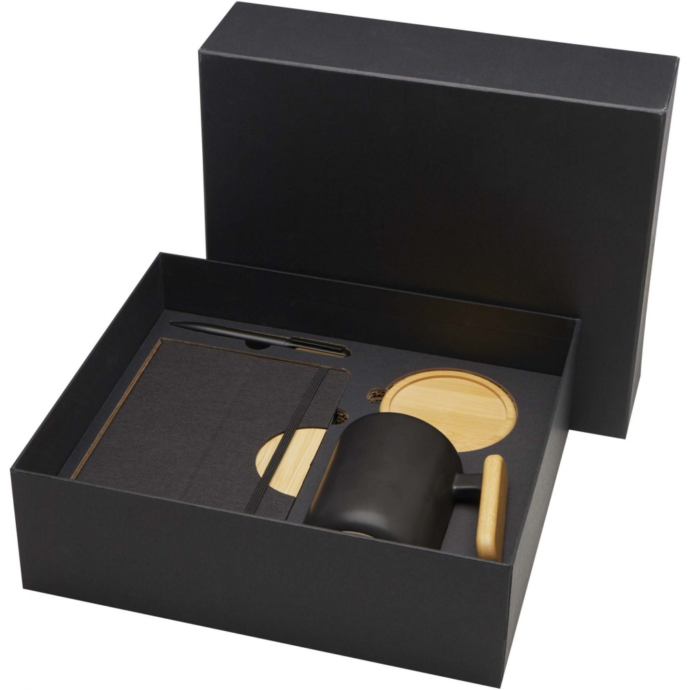 Logo trade promotional items picture of: Laura A5 hard cover notebook and ballpoint pen gift set