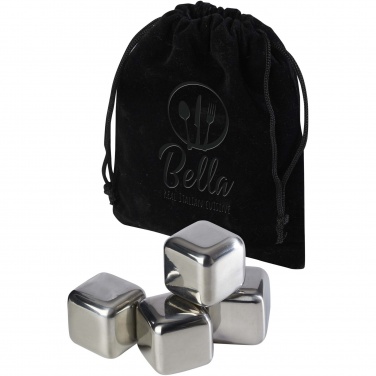 Logo trade promotional merchandise image of: Froz stainless steel ice cubes set