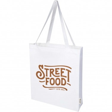 Logotrade promotional merchandise picture of: Madras 140 g/m² GRS recycled cotton gusset tote bag