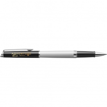 Logo trade promotional merchandise photo of: Hemisphere colour blocking rollerball pen with palladium trim