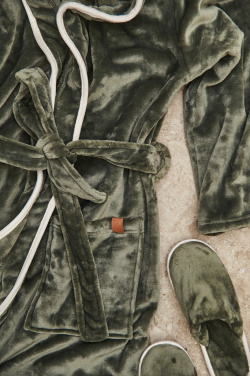 Logo trade advertising products picture of: VINGA Louis luxury plush GRS RPET robe size S-M