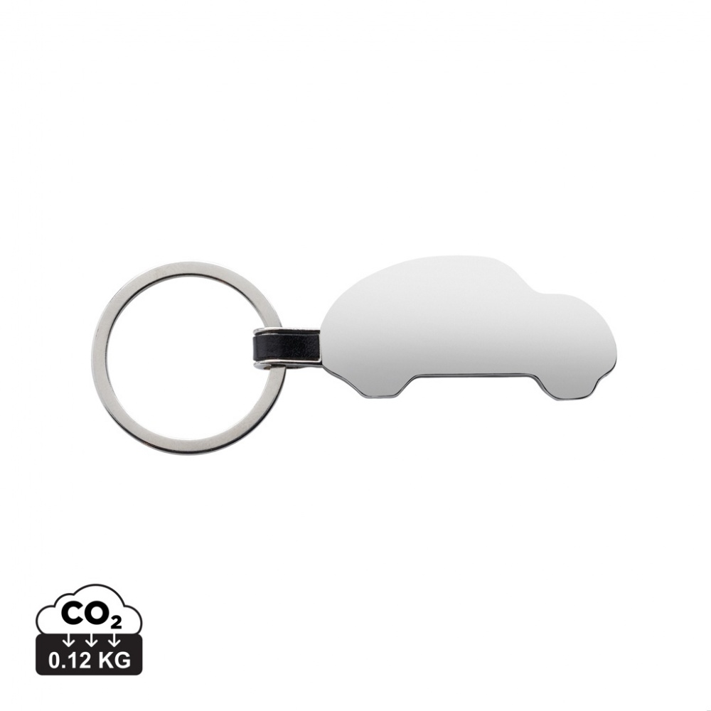 Logo trade corporate gifts picture of: RCS recycled zinc alloy car keyring