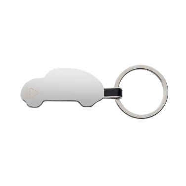 Logo trade promotional merchandise photo of: RCS recycled zinc alloy car keyring