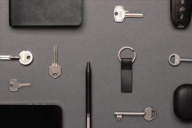 Logotrade promotional giveaways photo of: Luxury PU keychain RCS recycled zinc alloy