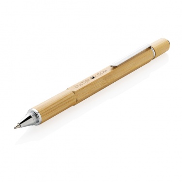 Logo trade promotional giveaways picture of: Bamboo 5-in-1 toolpen