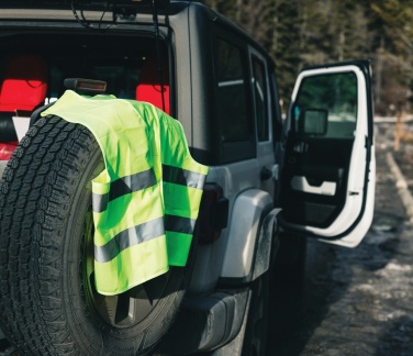 Logotrade corporate gift picture of: GRS recycled PET high-visibility safety vest